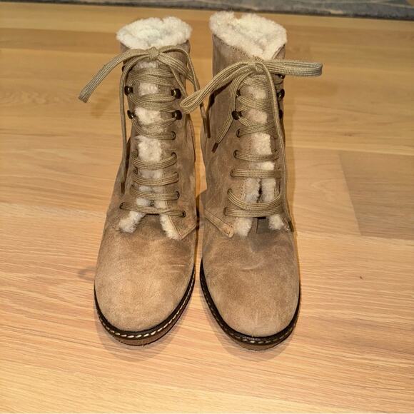 J.Crew MacAlister shearling wedge boots 8 - Picture 2 of 8